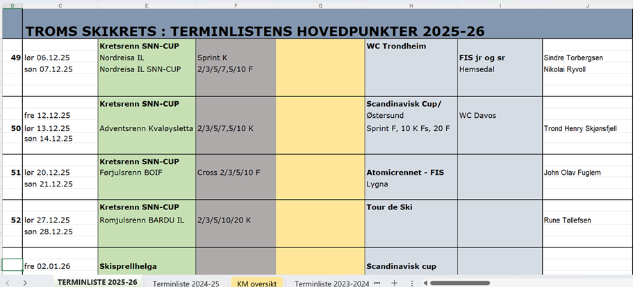 Terminlista 2025-2026